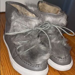 Leather and Faux fur // Platform boots